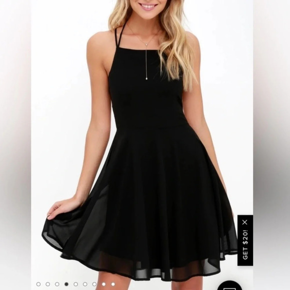 Lulus Good Deeds Lace-Up Dress in Black Size extra small - Picture 1 of 15